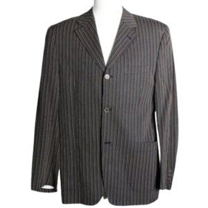 JACK VICTOR PROSSIMO SZ 40R Striped Olive, Black & Tan Men's Sport Coat/ Jacket